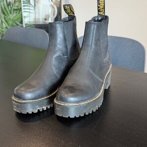 Dr. Martens Black Platform Ankle Boots